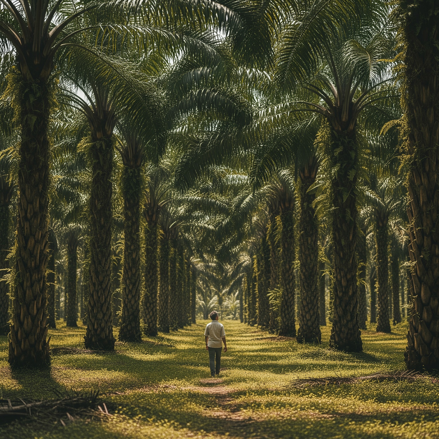 Palm plantation sunrise